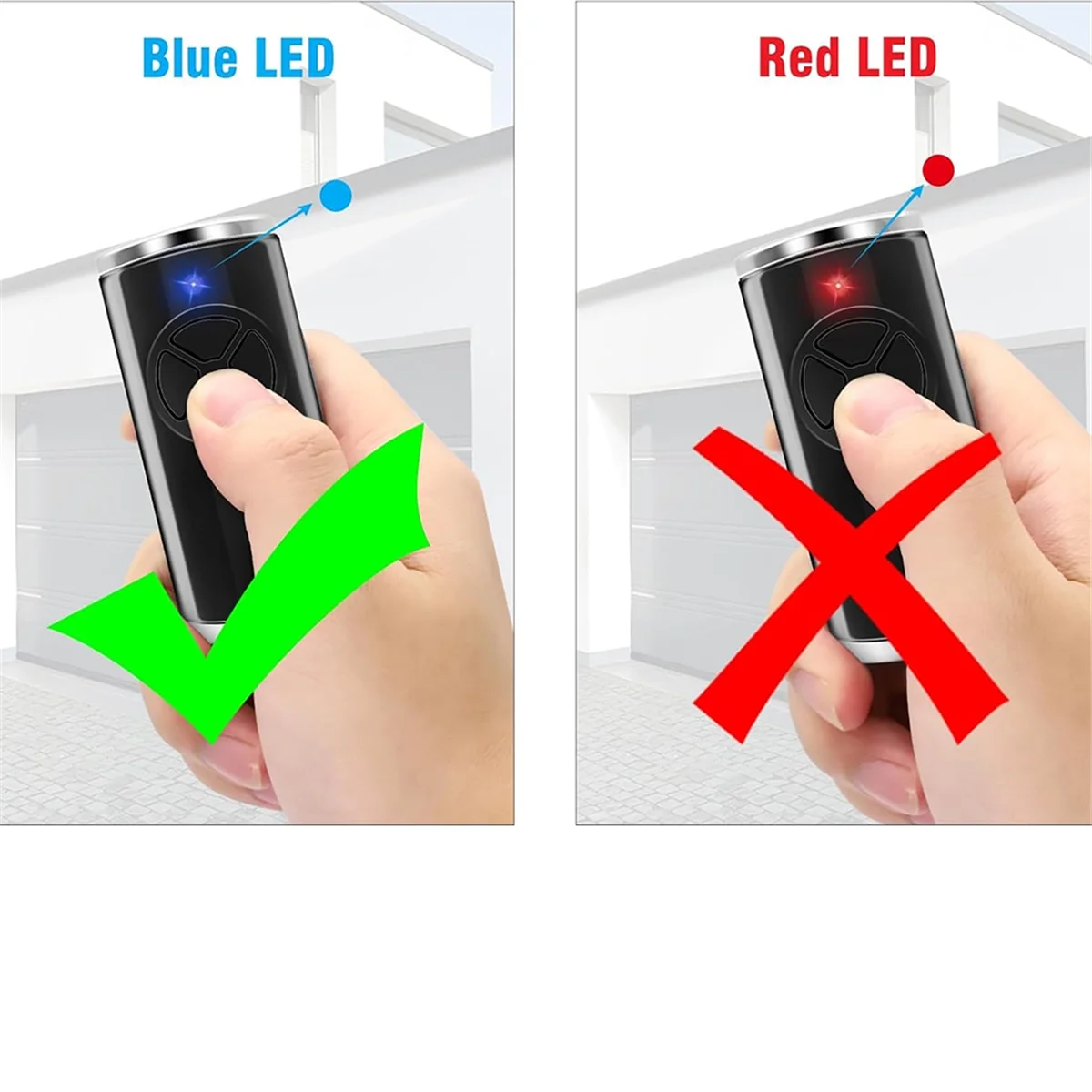 Abridor de puerta de garaje LLXA de 868MHz, paquete de 2 abridores de puerta de garaje de repuesto para transmisor de mano Hormann HSE-4-868-BS