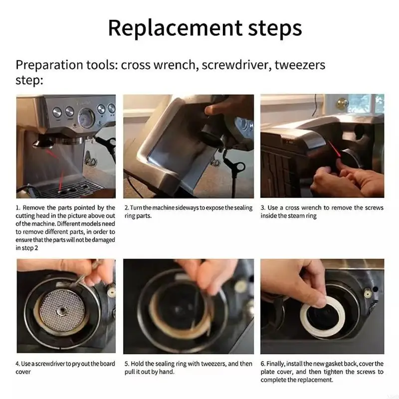 2 PCS Silicone Steam Ring لـ 9 Series 900 920 980 990 Part Easy To Exhip To Sired N58D