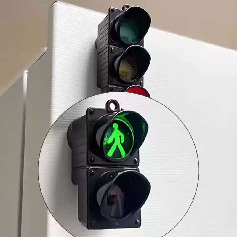 New Traffic Light Magnetic Refrigerator Stickers Traffic Toy Pedestrian Light Creative Magnetic Decoration Accessories