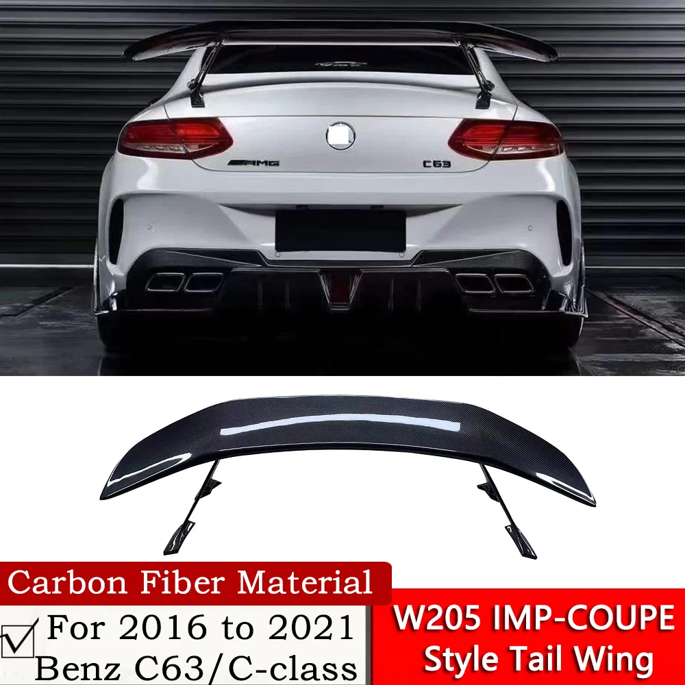 

Заднее крыло W205 в стиле IMP-COUPE для Benz C63/AMG C-class 2016-2021 годов модификации из углеродного волокна, спойлер для багажника