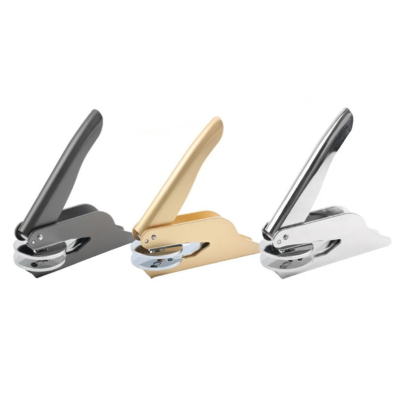 

304 Stainless Steel Stamping Pliers Embossing Stamp Handle 3 Colors Hand-Held Embossing Stamp Paper Printing Tool Seal Embosser