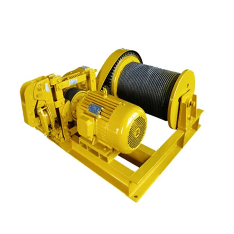 100t Low Speed Electric Traction Winch with Fixed Base