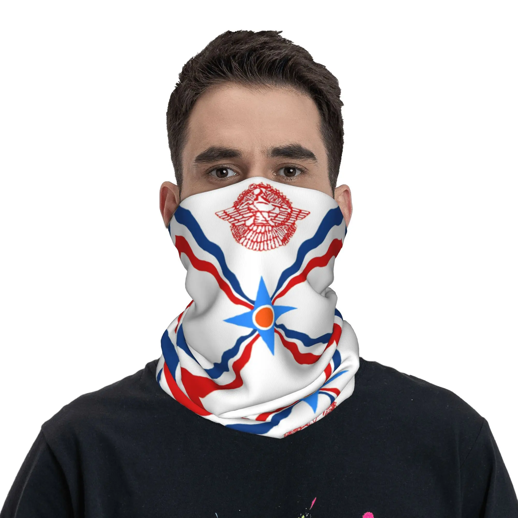 مخصص سوريا السورية سوريويو العلم باندانا الشتاء الرقبة أدفأ الرجال يندبروف التفاف الوجه وشاح للتزلج السرياني أرام الجراب عقال