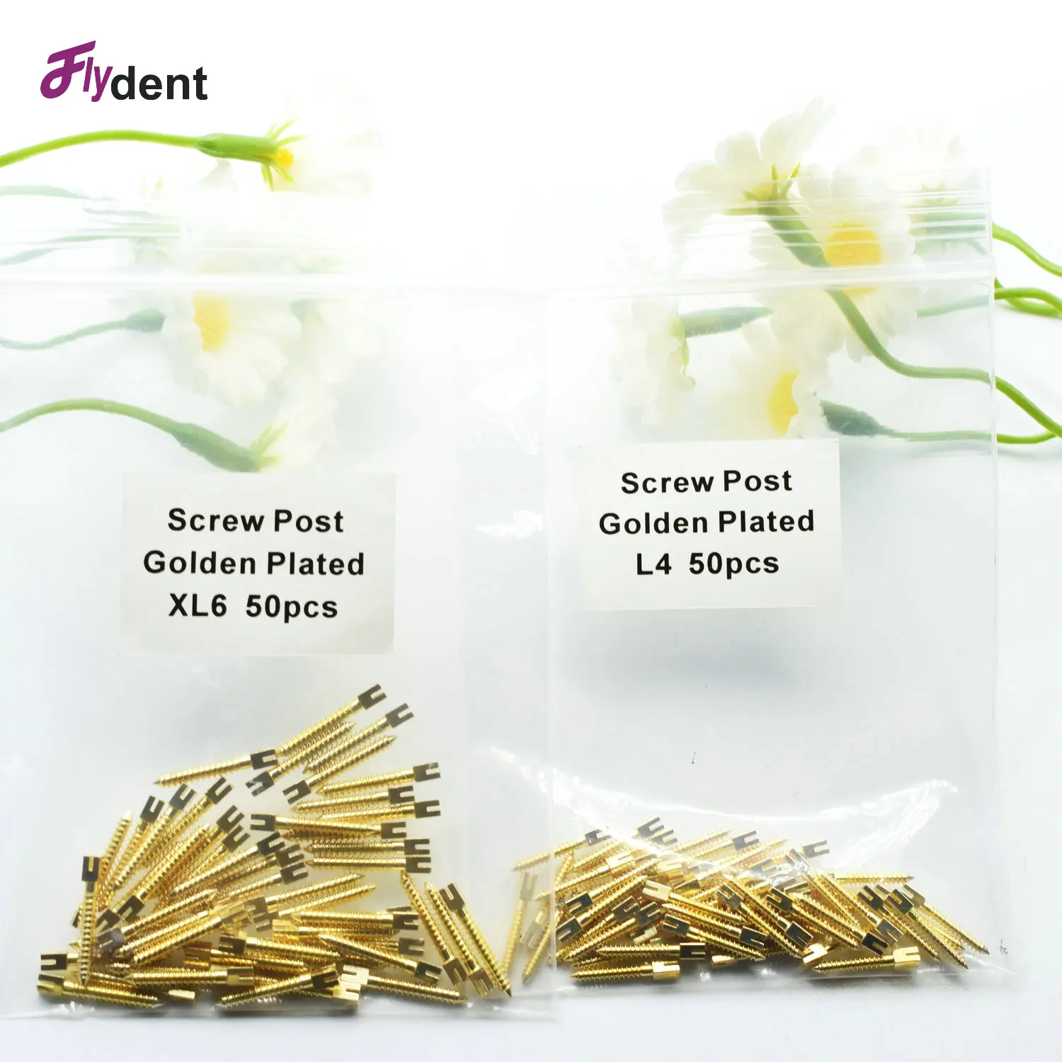 

Dental Gold Plated High Quality Dental Endodontic Conical Screw Post Endo Root Canal Pins Dentistry Materials 50pcs/bag