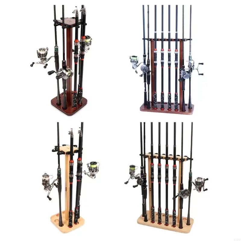 PXPF Floor Stand Fishing Rod Racks Vertical Storage Holder Fishing Rod Rack Holds 8/14 Rod Equipment Organizers