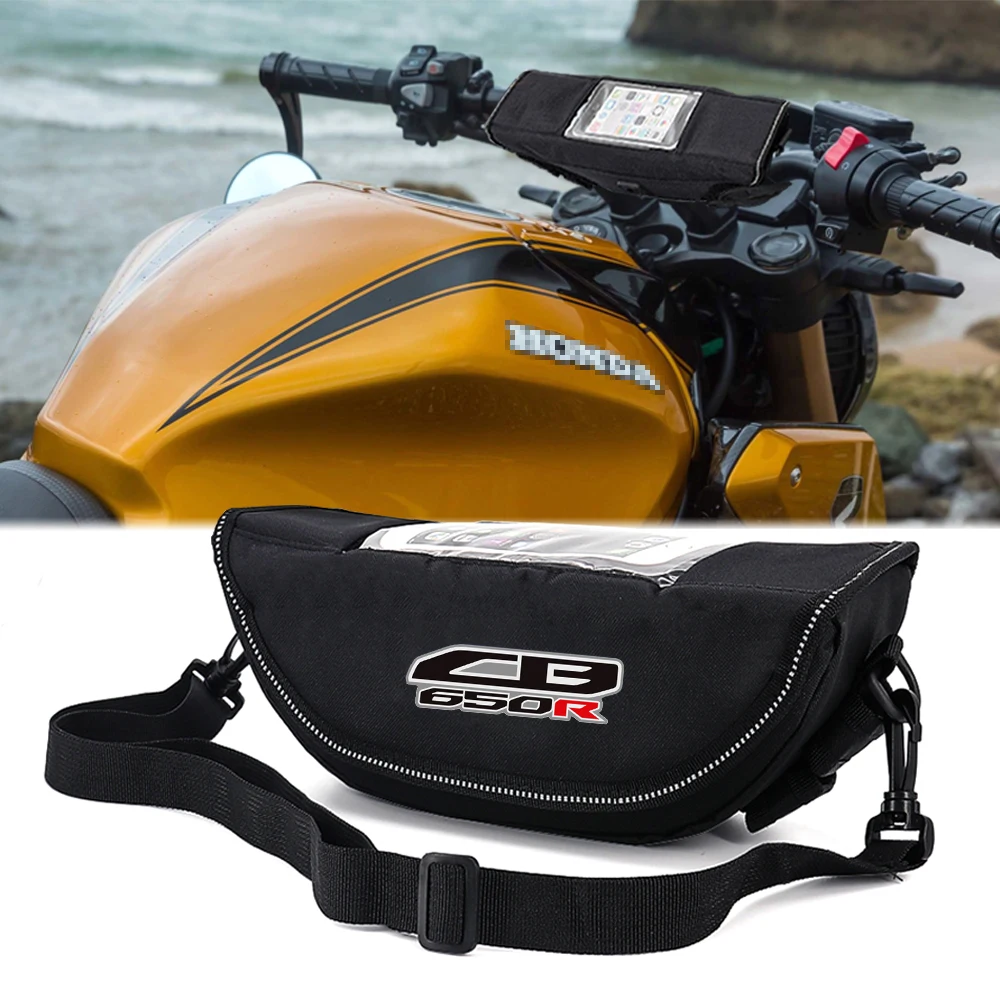 

Motorcycle handle bag navigation bag dustproof waterproof mobile phone bag For Honda CB650 R cb650r Handlebar storage Bag