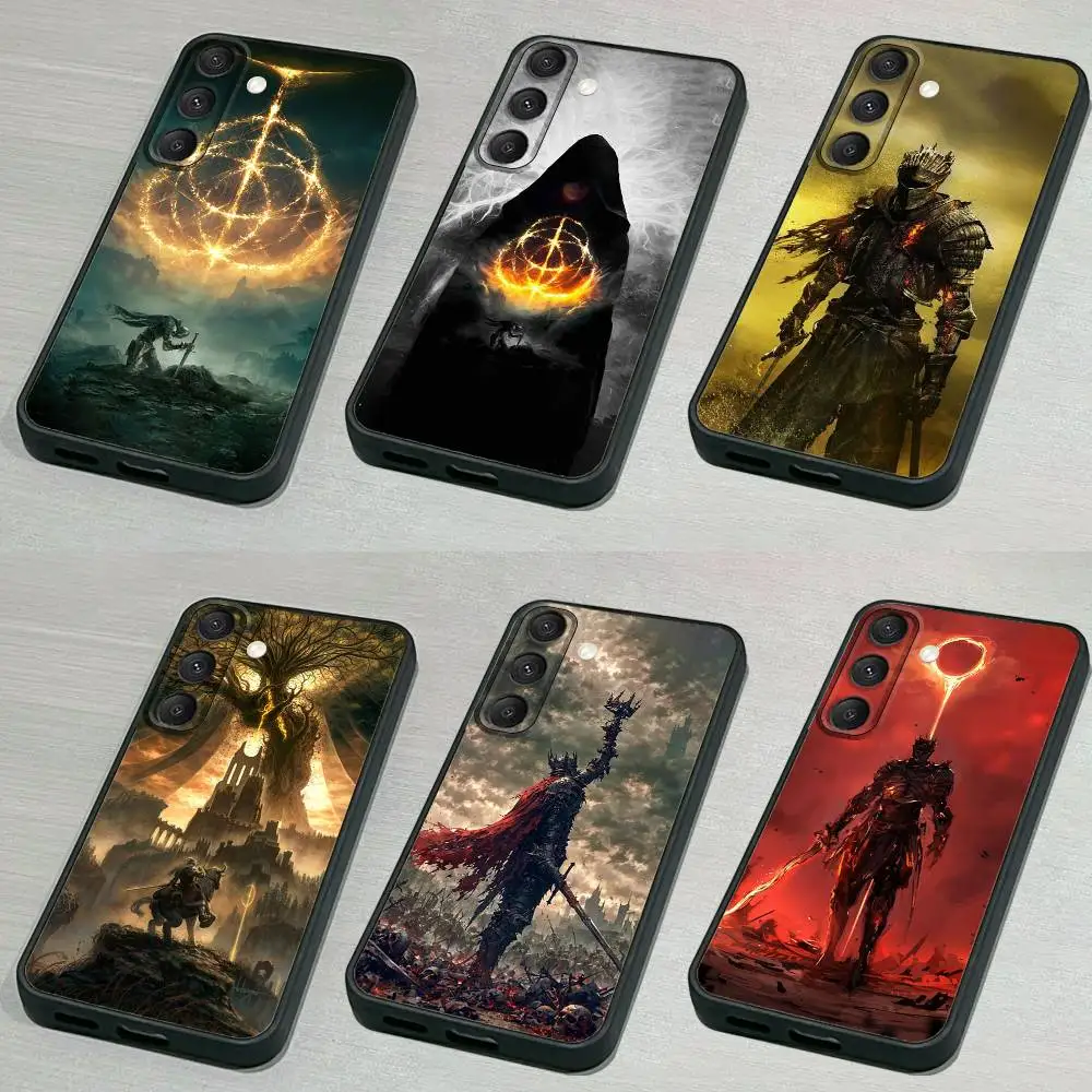 

D-Dark S-Souls-ES Game Phone Case For Samsung S 25,24,23,22,30,21,10,9,Ultra,Plus,Lite,FE,4,5G Black Soft Case