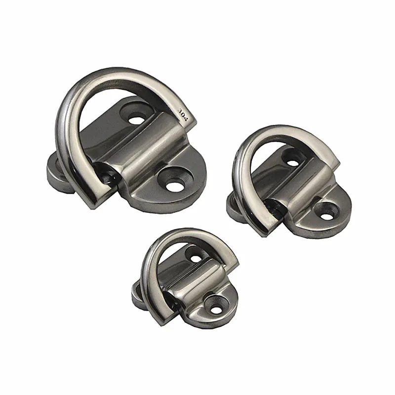 

1PCS Stainless Steel 304/316 Pull Ring D-ring Industrial Handle Marine Cable Holder Yacht Rope Fixing Ring Accessory