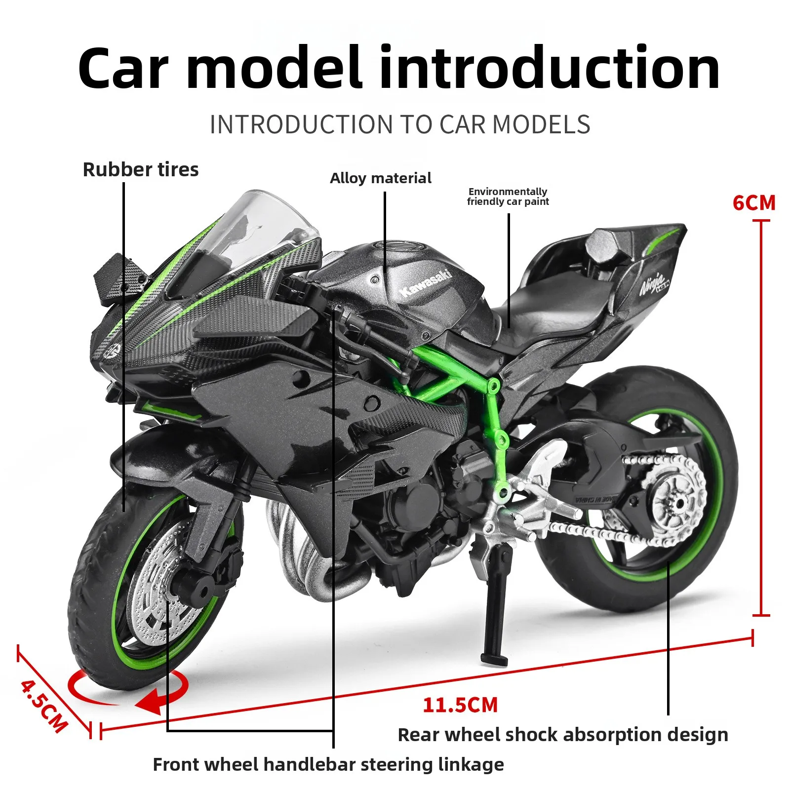 1:18 H2R Super Duke R R1 GSX R1000 Alloy Motorcycle Models Collection Genuine Authorization Motorbike Toys Miniature