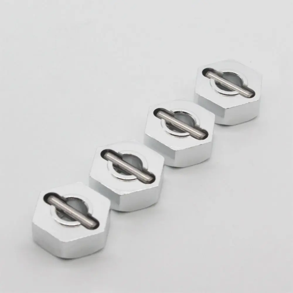 4pcs Aluminum RC Wheel Hex Nut 12MM 1/10 Upgrade Hexagonal Wheel Seat 102042 02100 HSP Hub Adapter for 4WD RC Car Himoto