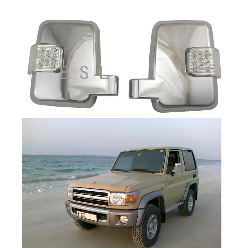 

For Toyota Land Cruiser FJ70 FJ76 FJ79 LC76 LC77 Car LED Replace Rearview Side Wing Mirror Cover