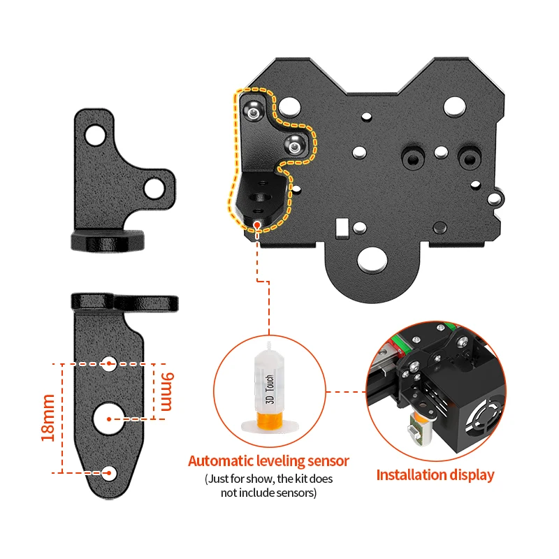 3D Printer Parts X Axis MK8/MK10 Linear Rails Extruder Direct Drive Ender3 Upgrade Kit Backplane Bracket For Ender 3/Cr10