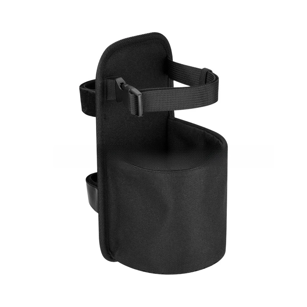 Saddle-Mounted Water Bottle Holder - 900D Nylon with Metal Clip and Two Stabilizing Straps for Long Ride Hydration