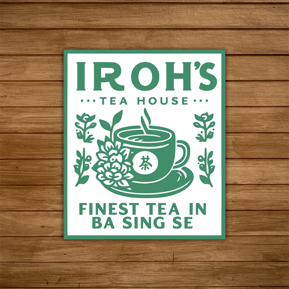 10 Uds. Pegatina de diseño de casa de té de dragón jazmín, pegatinas del último maestro del aire para botella de agua para ordenador portátil, el mejor regalo para ella