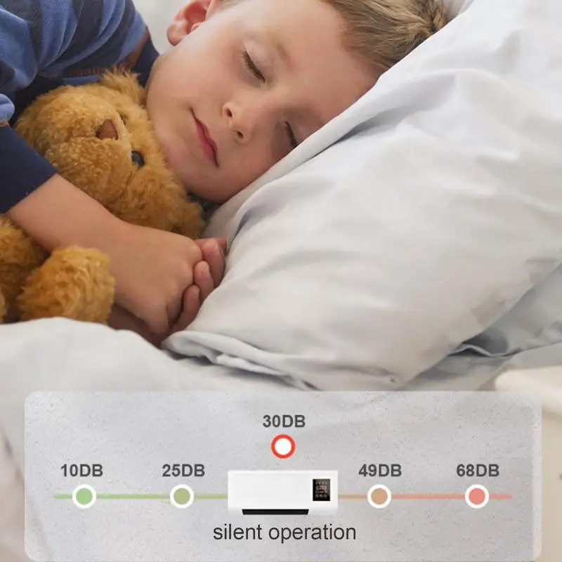 Wall Mounted Dual-purpose Fan LED Display Wall Mounted Fan Quick-heating Fan Smart Household Mute fan with Remote Control