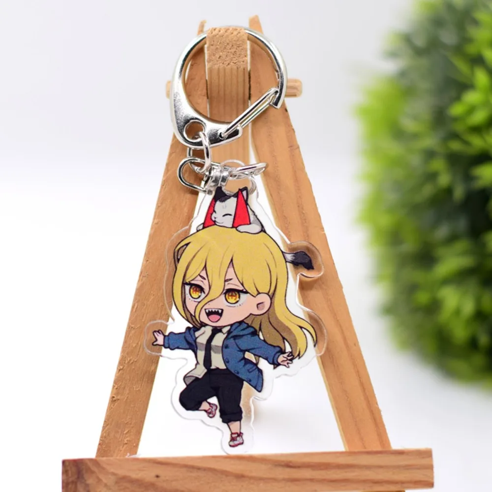 New Anime Chainsaw Man Keychain Double-sided Acrylic Cartoon Keychain Pendant Anime Accessories Key Ring Hot Pendant Accessories