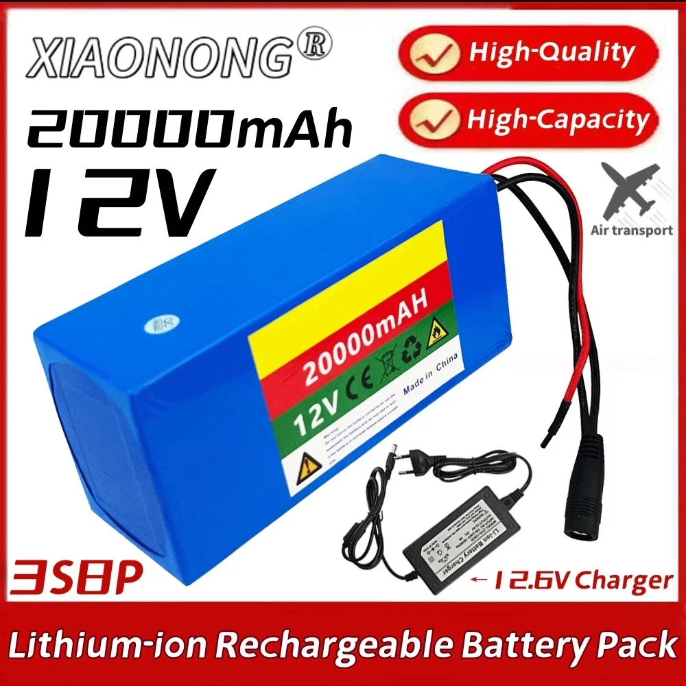 

3s8p 12V 20Ah Battery Pack 18650 Lithium ion Rechargeable Battery Protection Board 20000mAh Large Capacity,Optional with Charger