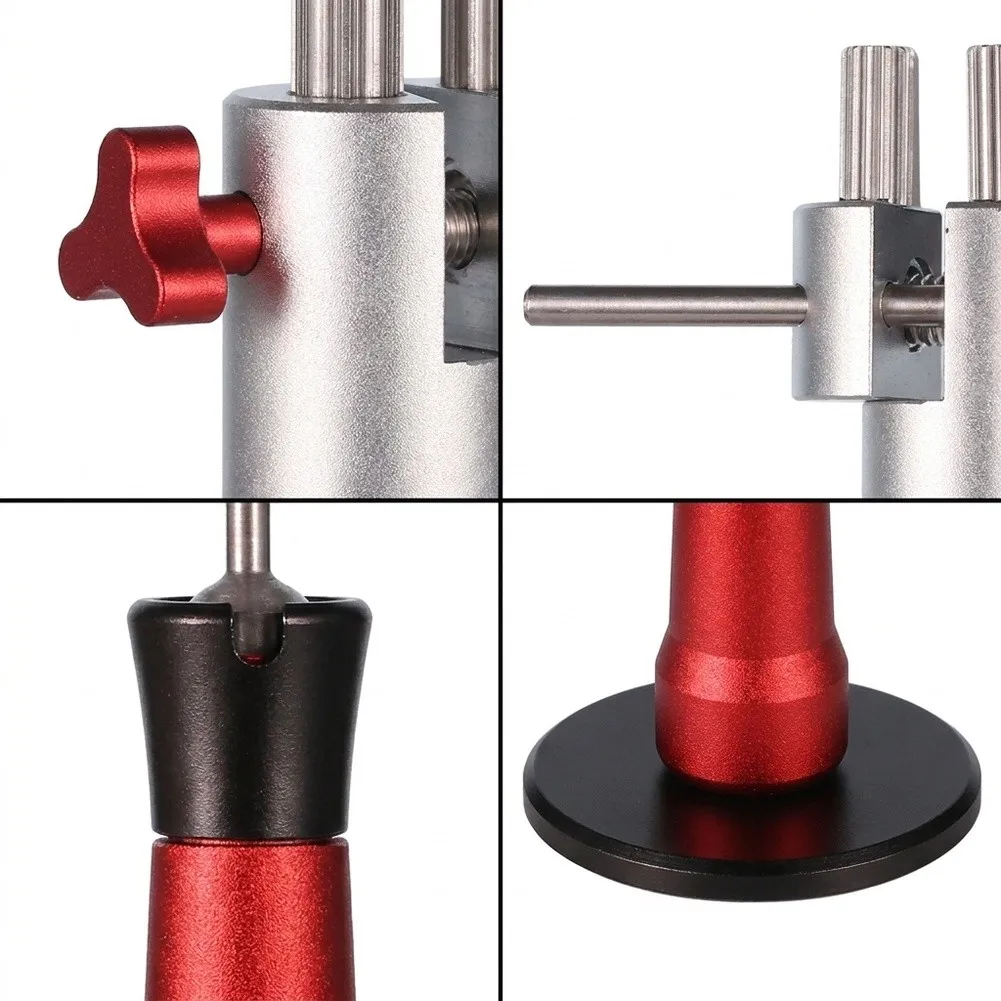 Red Aluminum Alloy Handheld Vise With Non Slip Base Silicone Jaws For Precision Model Making DIY Crafting Clamp Tool Accessories