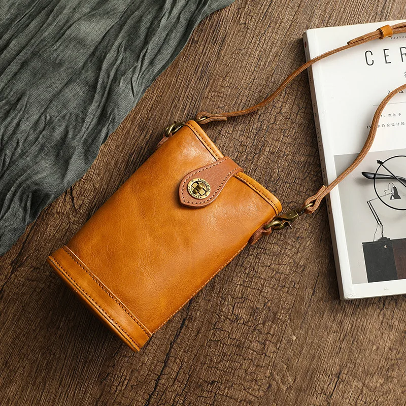 

Small Bucket Shoulder Bags Simple Fashion Style Women Crossbody Bag Versatile Casual Chic Trendy Genuine Cow Leather Phone Bag