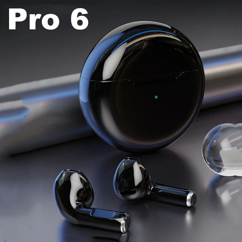 Original Pro 6 TWS Drahtlose Bluetooth Kopfhörer Kopfhörer Mini Fone Kopfhörer Stereo Sport Headset Für Xiaomi Android Ohrhörer