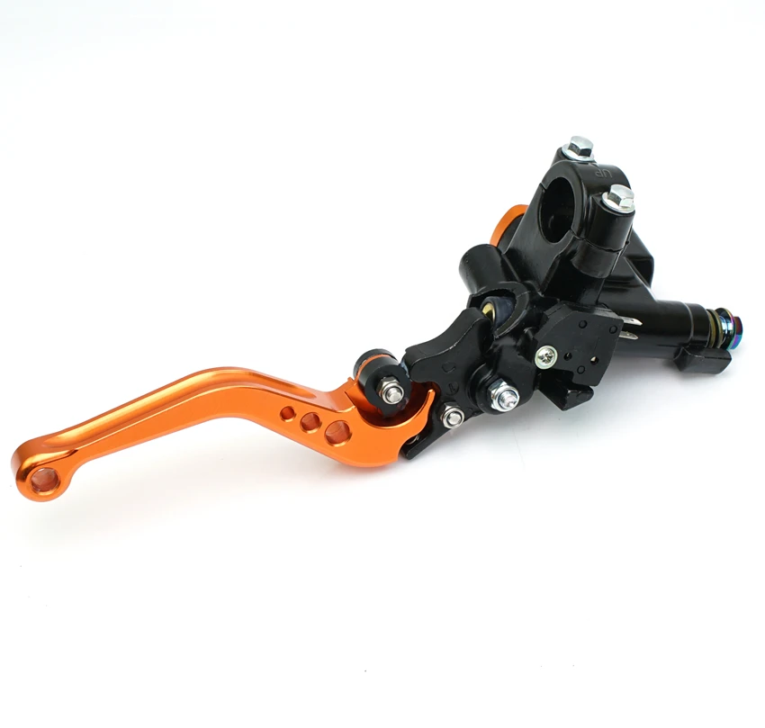 Motorycle Left Hydraulic Clutch Lever Set with 1200mm Brake hose Orange for Pitbike Streetbike Master Cylinder Clutch Left Side