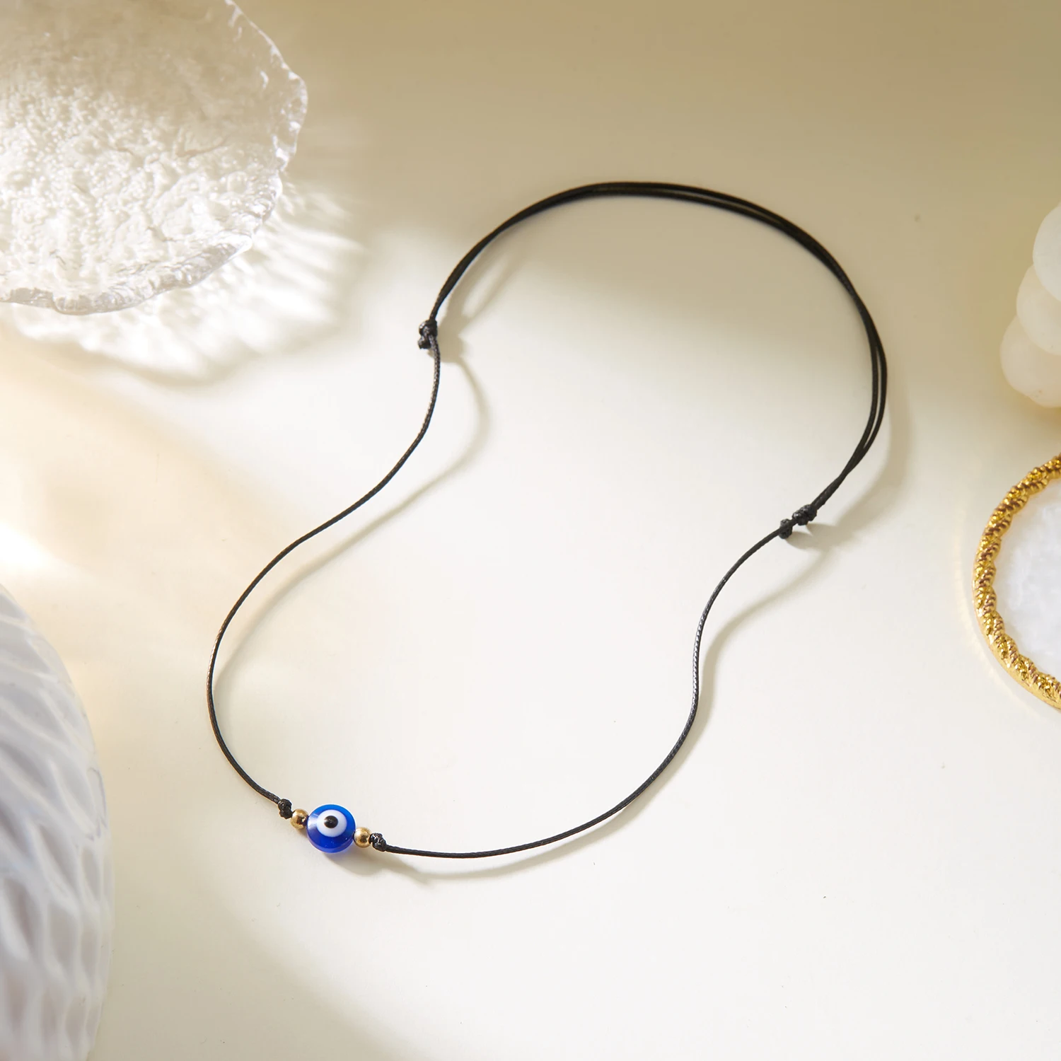 Minimalistische Lucky Red Rope Eye Anhänger Halsketten für Frauen Männer Mode Türkische Blaue Evil Eye Halsketten Party Schmuck Geschenke – Detail 15