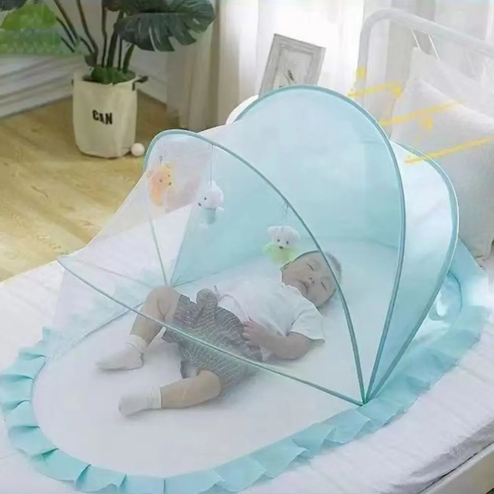 Folding Baby Crib Mosquitoes Net Full-Coverage Breathable Infant Mosquito Net Bed Convenient Soft Anti-mosquito Mesh Cover Hotel