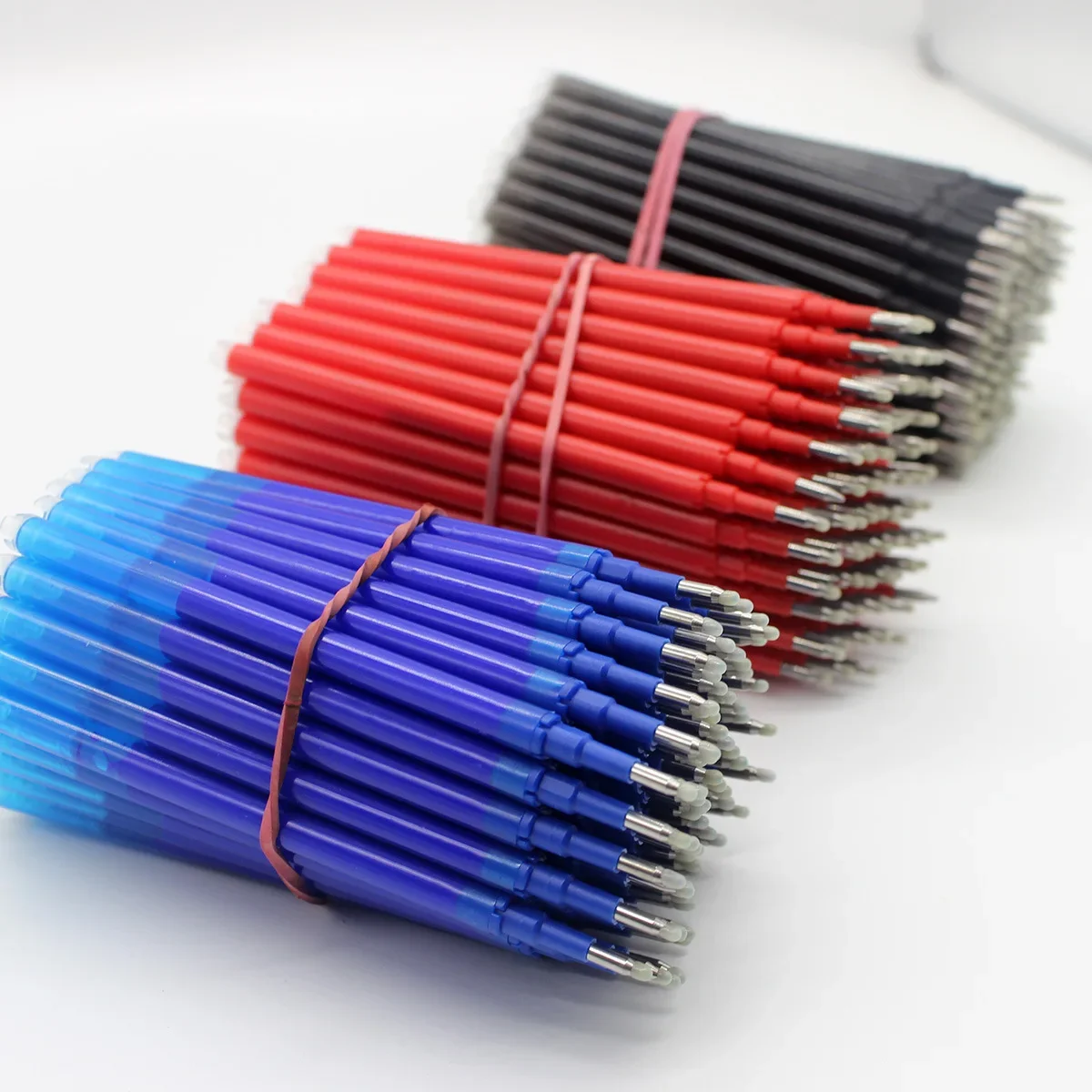 5Pcs/20Pcs Erasable Gel Pen Refill Replacement Office School Writing Stationery Accessory Black/Blue/Red Ink Erasable Pen Refill