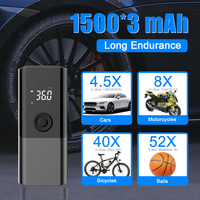 150PSI Cordless Electric Tire Inflator with LED Light Power Bank & Auto Off - Portable Air Pump for Car Motorcycle Tires & Spor