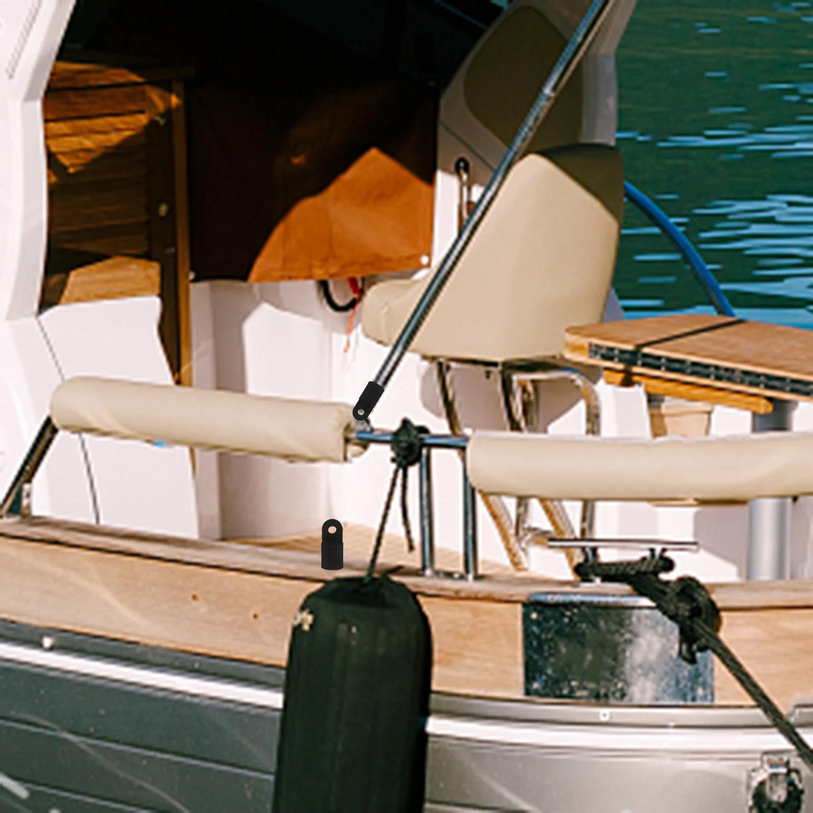 2 قطعة غطاء الأكمام المنزلق النايلون الأجهزة البحرية نهاية العين ل بيميني العلوي استبدال أجزاء يخت كاياك الزورق قارب ملحق