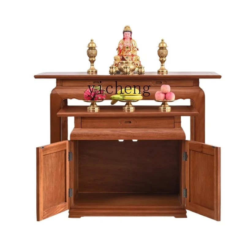 

ZK new Chinese-style table incense case home living room modern light luxury simple solid wood tribute table Buddha cabinet