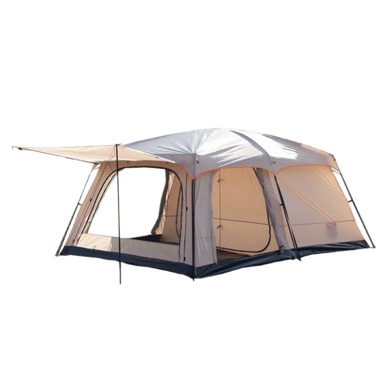 

Tent Outdoor Two Rooms and One Living Area Camping Breathable Thick Multi-person Camping Folding Equipment Tent Convenient Type