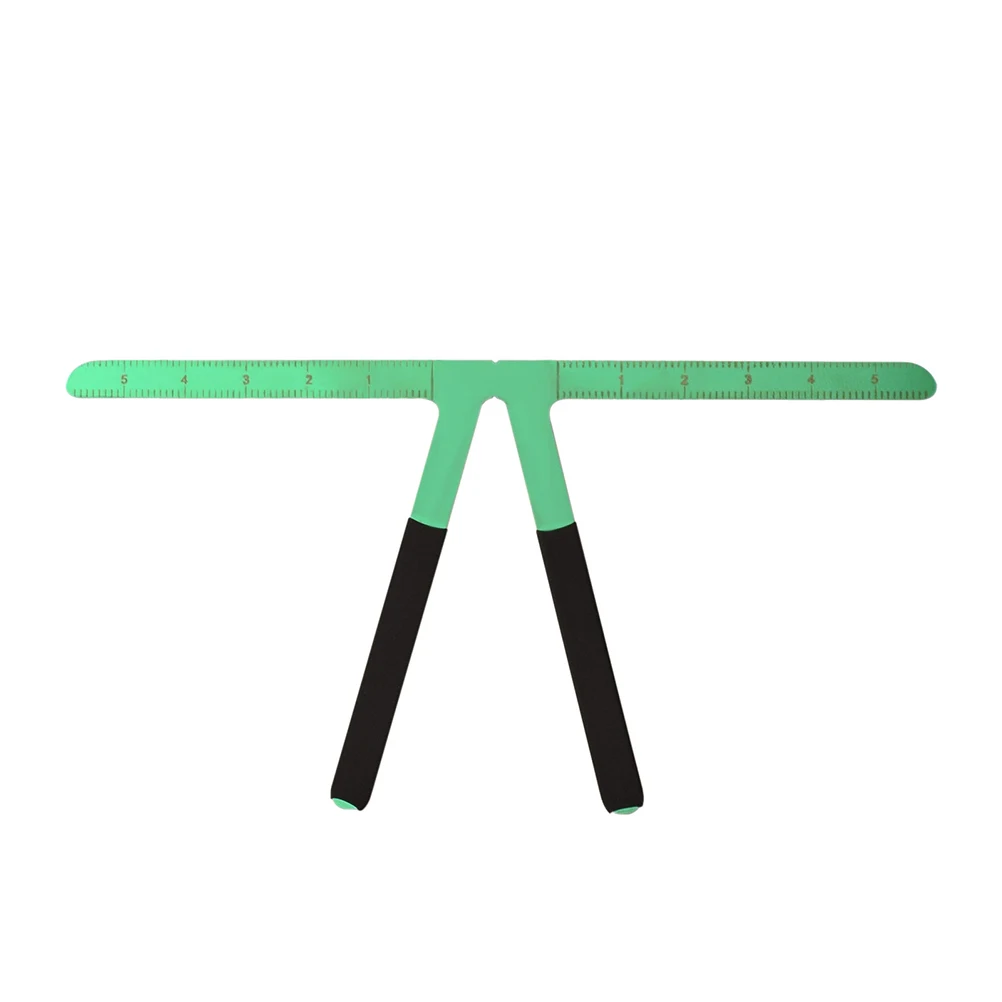 مسطرة تحديد جسر الأنف من الفولاذ المقاوم للصدأ، أداة قياس الحواجب، قالب مثلث للوشم وإكسسوارات المكياج