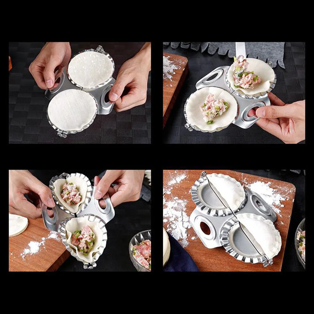 Stainless Steel Dumpling Mold Premium Quality Crimped Edge Ensures Tight Dumpling Prep Easy Wash Dumplings Mold