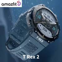 Original Amazfit T Rex 2 Outdoor GPS Smartwatch 150+Built-in Sports Modes Smart Watch For Android iOS 99%New Not Original Box