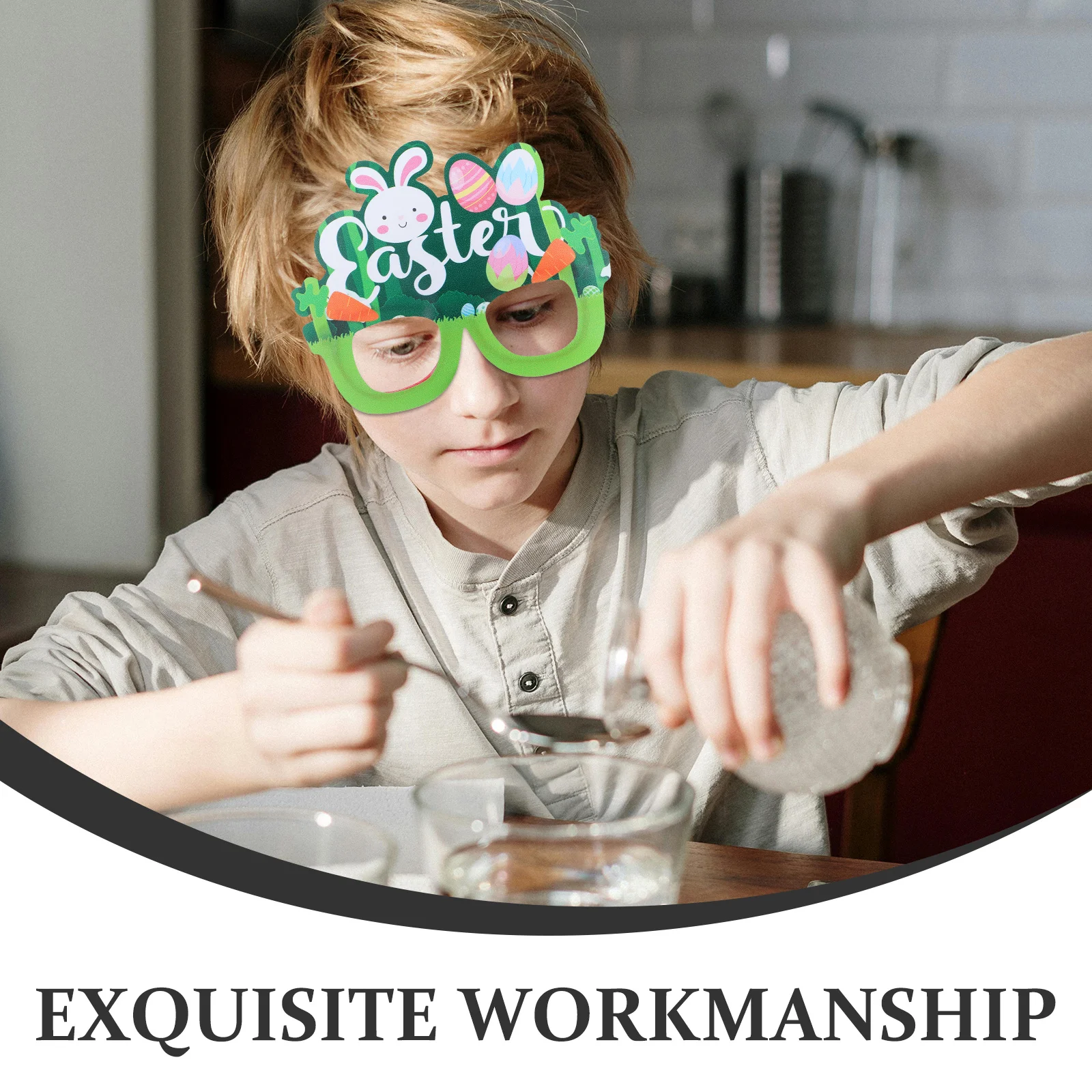 10 szt. Okulary z motywem króliczka wielkanocnego, rekwizyty do zdjęć na imprezę, lekkie oprawki z ABS, śmieszne okulary