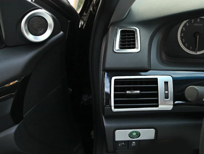 

For Honda Accord 2014-2017 Small Air Outlet Frame Decorative Frame Trumpet Ring Energy-saving Button Frame Sticker