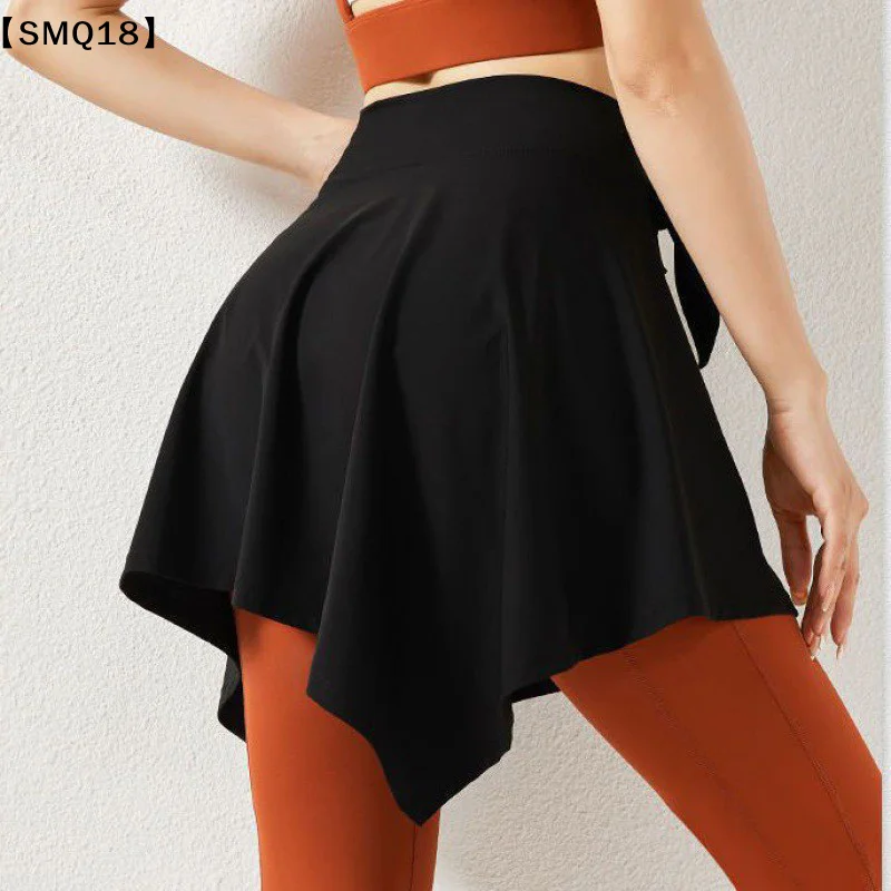 Yoga Sports Long Strap Cover Up Shawl Scarf Workout Tennis Short Skirt For Women Dance Outer Wrap Skirt Prevent Exposure【SMQ】
