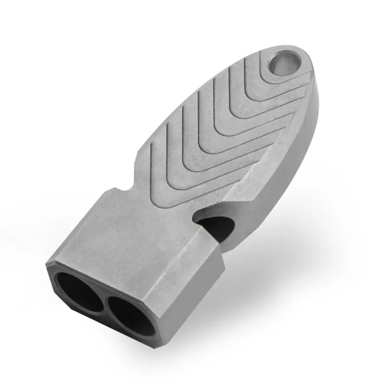 EDC Titanium Alloy Portable Keychain Treble Whistle Pendant Outdoor Survival