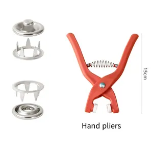 Metal Snap Button Sewing Kit Clothing, Tool and 50 Set pliers, Installation Tool buttons, DIY CRAFT Accessories, 1PC 6 Main Botoes Sales - №6