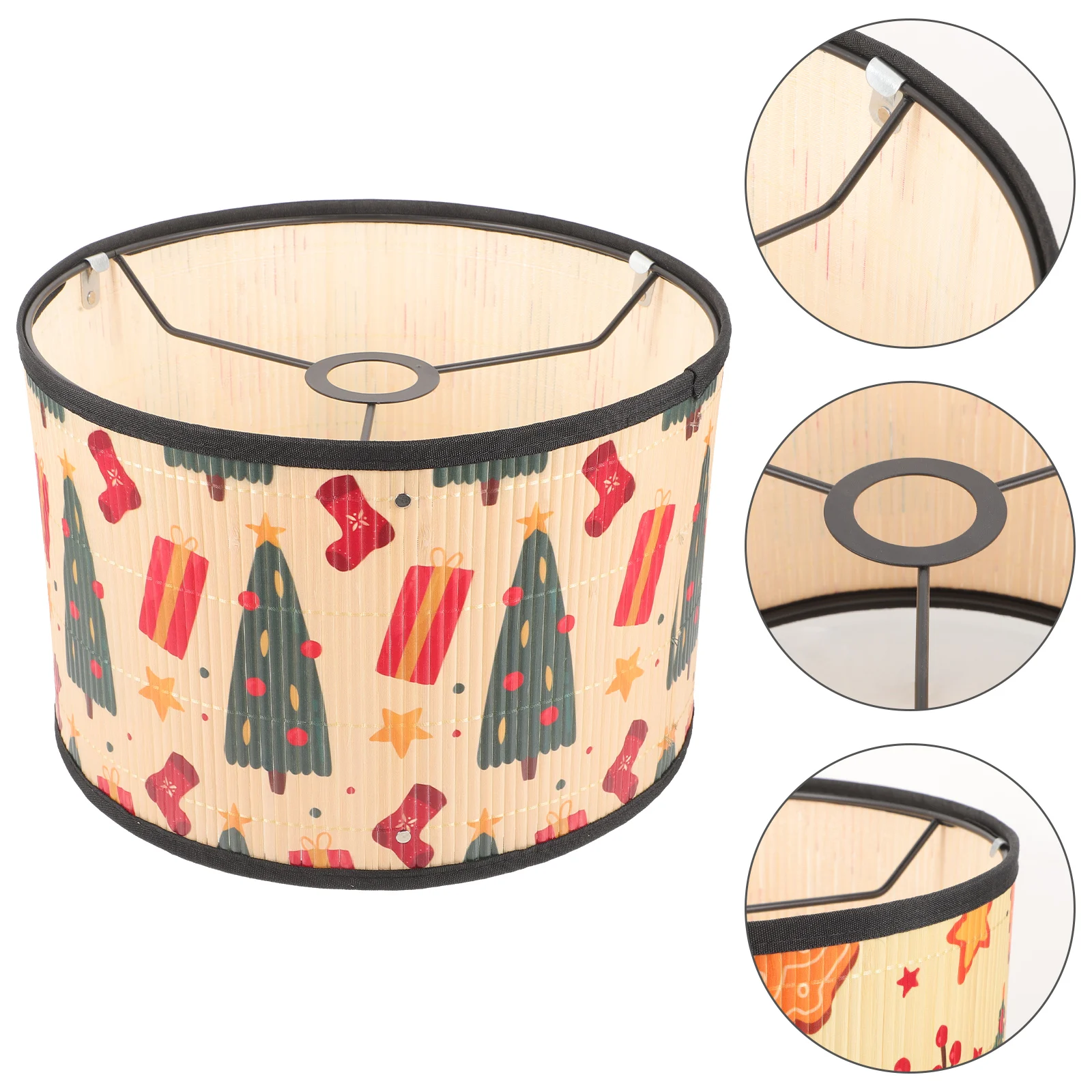 

Hanging Light Cover Rustic Bamboo Woven Lampshade Ceiling Lamp Shade Replacement Vintage Style Decorative Pendant Indoor Light