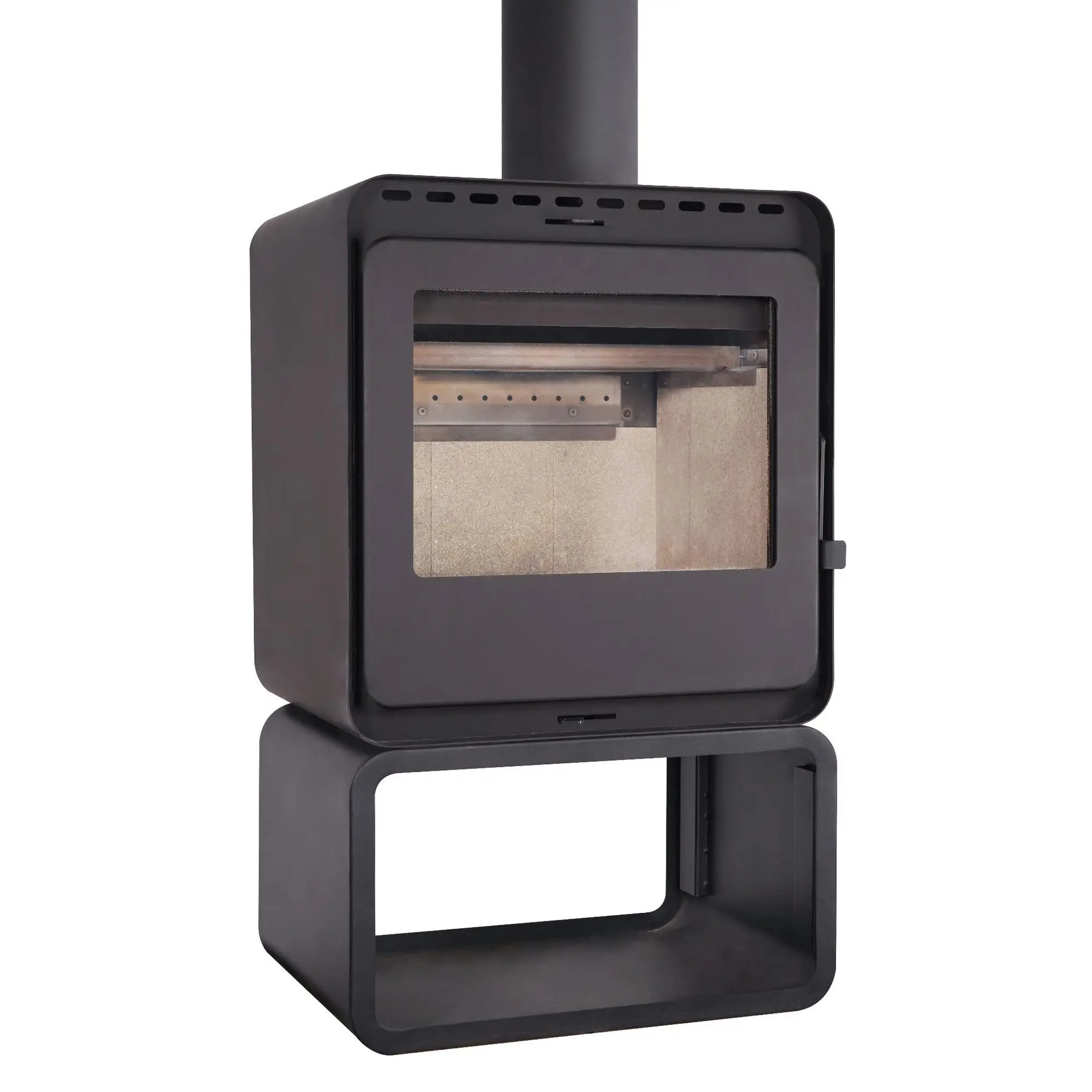 Arc  wood burning fireplace firewood homestay rural home modern living room indoor heating stove firewood fire fireplace