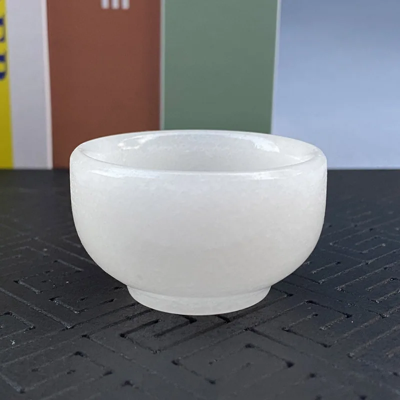 

Natural White Jade Tea Cup Chinese Tea Ceremony Health Gongfu Teaware Jade Master Cups