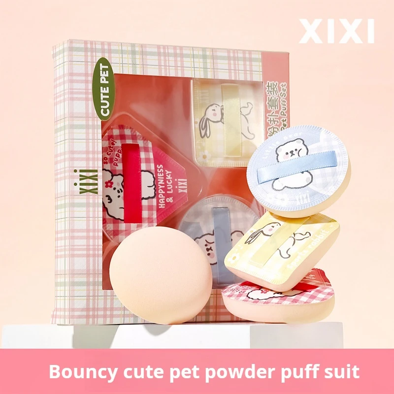 Xixi-Ensemble de bouffées de poudre pour animaux de compagnie, mignon