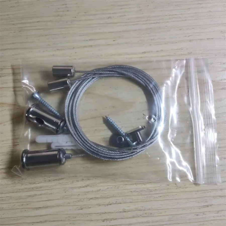 Free Shipping High quality self Locking Ceiling Hanging Steel Wire Light Kit for panel lights