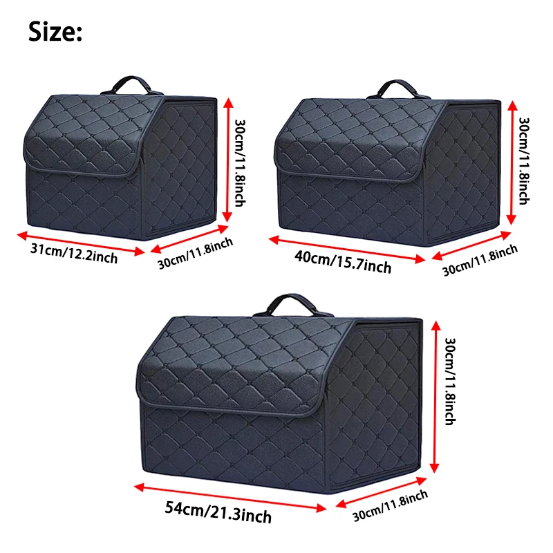 1Pc Car Trunk Organizer Box Large Capacity Auto Multiuse Tools Storage Bag Stowing Tidying Folding For Car Storage Accessories