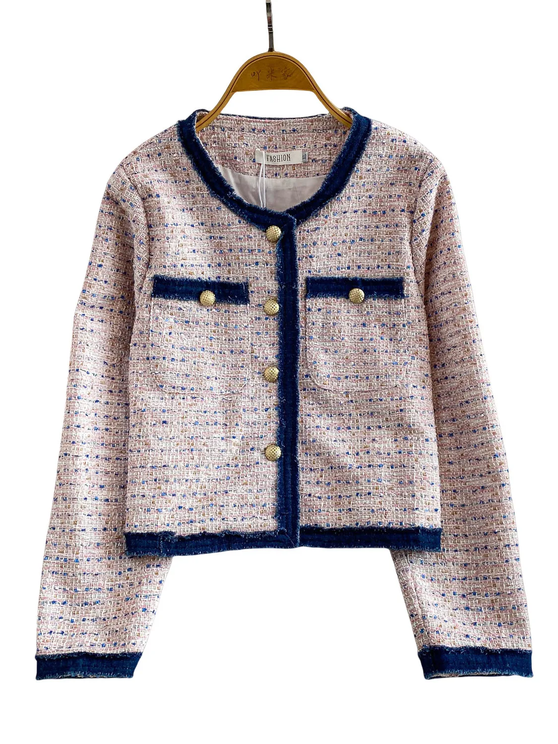 

Художественное пальто Sle ort Blue Long Sve round Ne Женская верхняя одежда из необработанного шерстяного материала Age-Defng Двойной цветной дизайн