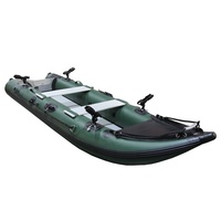 Inflatable Kayak 2 Person 1.2mm PVC  Air Mat Floor Folding Fishing Kayak