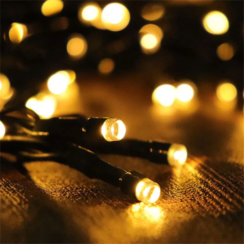 Outdoor Led Solar Powered String Lights Fairy Light Garland Lights 8 Mode Party Garden Birthday Wedding Decoration Waterproof