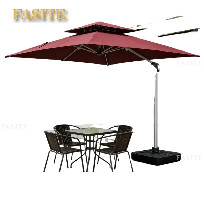 For Aluminum Alloy Outdoor Parasol Roman Umbrella for Courtyard Hotel Restaurant Cafe Villa Garden Large Sunshade Windproof